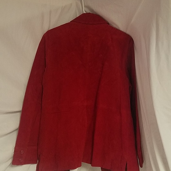 Vintage Jaclyn Smith suede red jacket size larg - Picture 4 of 8